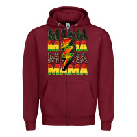 Burgundy juneteenth mama Zipper Hoodie - CowGirlArtShop