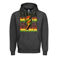 Charcoal Heather juneteenth mama Zipper Hoodie - CowGirlArtShop