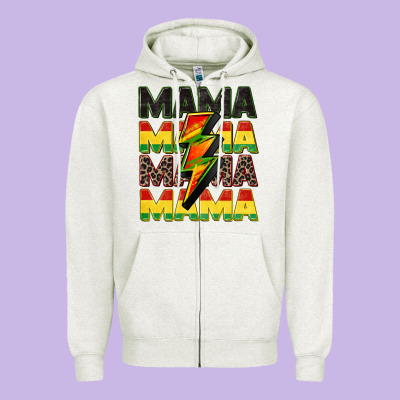 Juneteenth Mama Zipper Hoodie Designed By Cowgirlartshop