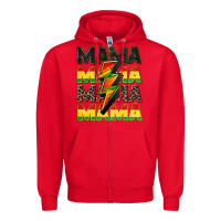 Red juneteenth mama Zipper Hoodie - CowGirlArtShop