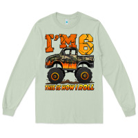 Matcha i'm six this is how i roll monster truck birthday Long Sleeve Tee - Jasminsmagicworld