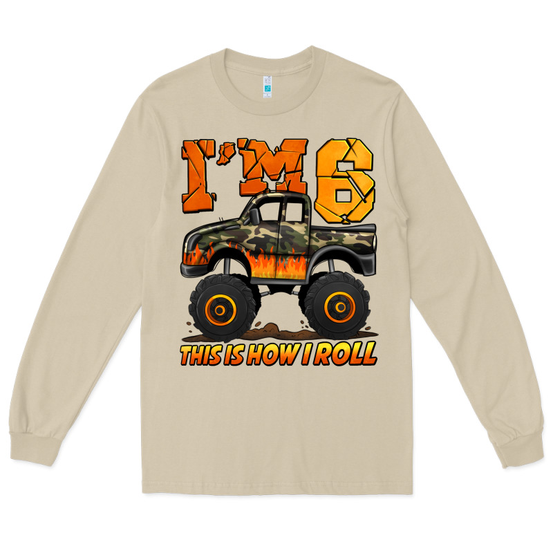 I'm Six This Is How I Roll Monster Truck Birthday Long Sleeve Tee by Jasminsmagicworld | Teevron