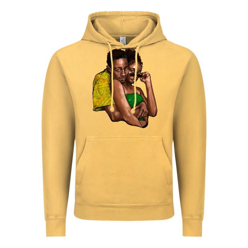 Black Couple Vintage Hoodie by NancyCooperArtShop | Teevron
