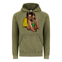 Vintage Olive black couple Vintage Hoodie - NancyCooperArtShop