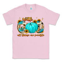 Bubblegum Pink with god all things are possible Classic Tee - MaliasSmallBusiness