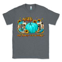 Charcoal Heather with god all things are possible Classic Tee - MaliasSmallBusiness