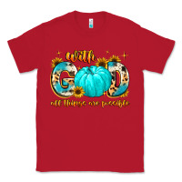 Red with god all things are possible Classic Tee - MaliasSmallBusiness