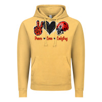 Vintage Mustard Peace Love Ladybug Vintage Hoodie - Jasminsmagicworld