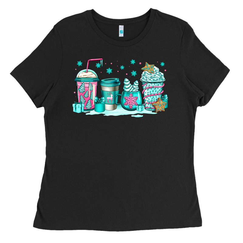 Winter Christmas Tree Cakes Coffee Ladies Tee by Jasminsmagicworld | Teevron