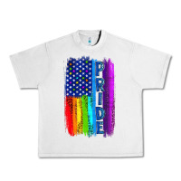 Lunar Rock Pride LGBTQ+ American Flag Urban Heavy Tee - BundleAndBundleShop