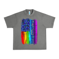 Tornado Pride LGBTQ+ American Flag Urban Heavy Tee - BundleAndBundleShop