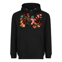 Black Rooster Valentine's Day xoxo Heavyweight Hoodie - FaDigitalArtStudio
