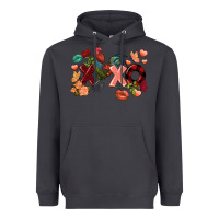 Smoke Rooster Valentine's Day xoxo Heavyweight Hoodie - FaDigitalArtStudio