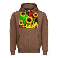 Juneteenth Sunflowers Zipper Hoodie | Teevron