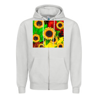 Dove Grey juneteenth sunflowers Zipper Hoodie - CowGirlArtShop