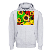 Heather Grey juneteenth sunflowers Zipper Hoodie - CowGirlArtShop