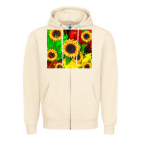 Sandshell juneteenth sunflowers Zipper Hoodie - CowGirlArtShop