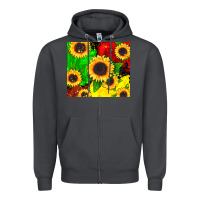 Smoke juneteenth sunflowers Zipper Hoodie - CowGirlArtShop