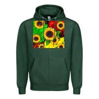Sports Green juneteenth sunflowers Zipper Hoodie - CowGirlArtShop