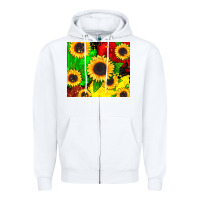 White juneteenth sunflowers Zipper Hoodie - CowGirlArtShop