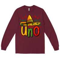 Burgundy uno my first mexican birthday Long Sleeve Tee - Jasminsmagicworld