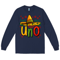 Navy uno my first mexican birthday Long Sleeve Tee - Jasminsmagicworld