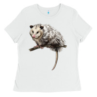 White opossum Ladies Tee - LillyAllenDesigns