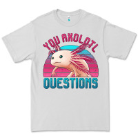 Dove Grey you axolotl questions 80's retro sunset Premium Tee - Jasminsmagicworld