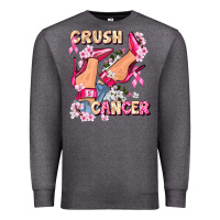 Charcoal Heather Crush Breast Cancer Premium Sweatshirt - FaDigitalArtStudio