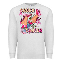 Oatmeal Heather Crush Breast Cancer Premium Sweatshirt - FaDigitalArtStudio