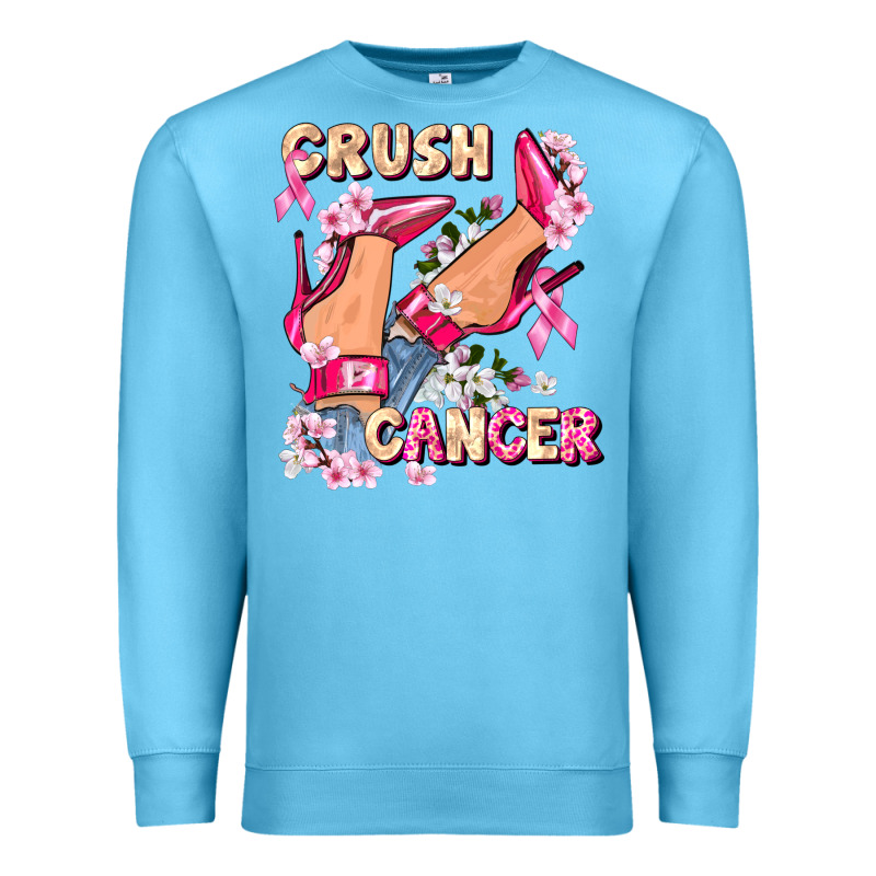 Crush Breast Cancer Premium Sweatshirt by FaDigitalArtStudio | Teevron