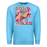 Ocean Blue Crush Breast Cancer Premium Sweatshirt - FaDigitalArtStudio