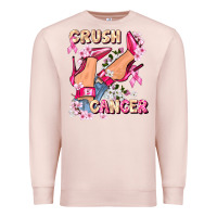 Pale Pink Crush Breast Cancer Premium Sweatshirt - FaDigitalArtStudio