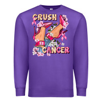 Purple Crush Breast Cancer Premium Sweatshirt - FaDigitalArtStudio