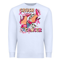 White Crush Breast Cancer Premium Sweatshirt - FaDigitalArtStudio
