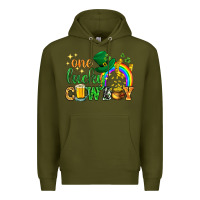 Army Green One lucky cowboy St. Patricks day Premium Hoodie - HowdyJamesFarm