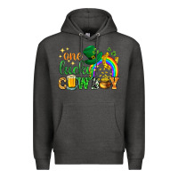 Charcoal Heather One lucky cowboy St. Patricks day Premium Hoodie - HowdyJamesFarm