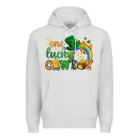 Dove Grey One lucky cowboy St. Patricks day Premium Hoodie - HowdyJamesFarm