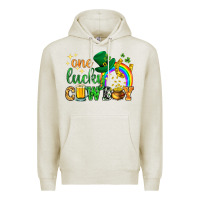 Oatmeal Heather One lucky cowboy St. Patricks day Premium Hoodie - HowdyJamesFarm