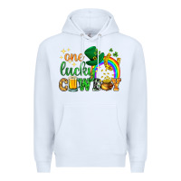 White One lucky cowboy St. Patricks day Premium Hoodie - HowdyJamesFarm