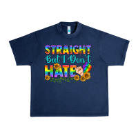 Navy LGBTQ+ Straight But I Don't Hate Urban Heavy Tee - BundleAndBundleShop