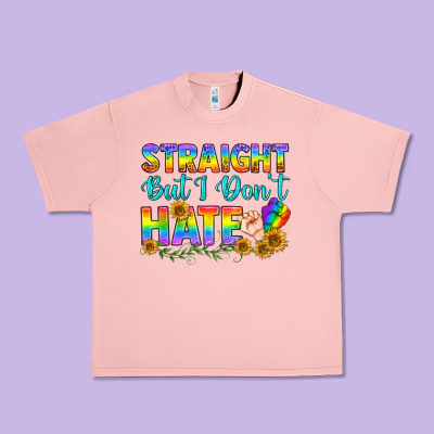 Lgbtq+ Straight But I Don't Hate Urban Heavy Tee Designed By Bundleandbundleshop