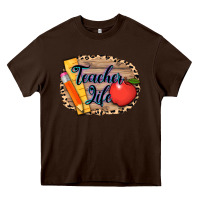 Chocolate Brown teacher life background 3200x2400 Heavy Core Tee - AdoDesignShop