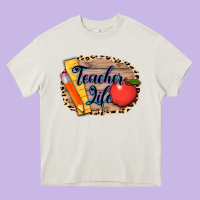 Teacher Life Background 3200x2400 Heavy Core Tee Designed By Adodesignshop