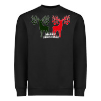Black Merry Christmas Reindeer Heavyweight Sweatshirt - Bettercallsaul