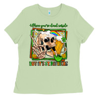 Matcha when you're dead inside but it's st patricks Ladies Tee - Jasminsmagicworld