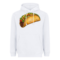 White Taco Heavyweight Hoodie - FaDigitalArtStudio