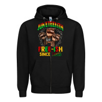 Black juneteenth free ish since 1865 Zipper Hoodie - CowGirlArtShop