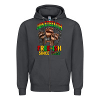 Smoke juneteenth free ish since 1865 Zipper Hoodie - CowGirlArtShop