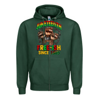 Sports Green juneteenth free ish since 1865 Zipper Hoodie - CowGirlArtShop